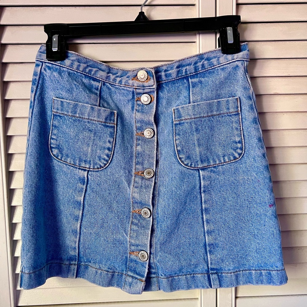 John Galt Jean Skirt